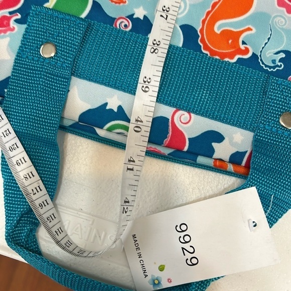 Seahorse Print Travel Garment Bag Blue NWT - Picture 9 of 9